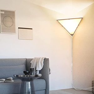 lot 12864 image: haultop Corner Light, Plug in Ceiling Lights, Modern Corner Lights for Living Room, Triangle Corner Light with Acrylic Shade, Corner Lamp for Office, Bedroom