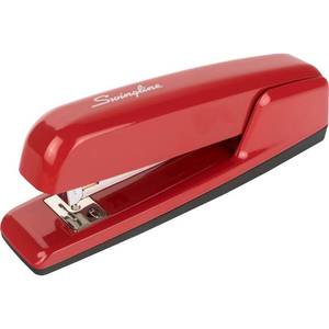 lot 12867 image: Swingline Stapler, 30 Sheet Capacity, 747 Business Stapler, Jam Free, Metal, Rio Red (74736)