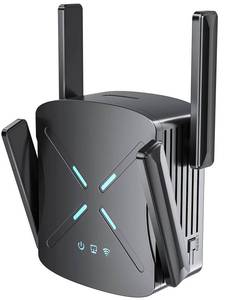 lot 12871 image: All-New 2023 WiFi Extender Signal Booster,Wireless Extendtecc Quick Setup Longest Range Up to 12,000sq.ft, Internet Repeater with Ethernet Port for Home - Retail $99.85