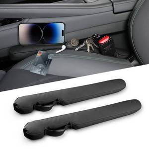 lot 12872 image: Homaupt Leather Car Seat Gap Filler Universal for Car Truck SUV to Block The Gap Between Seat and Console Stop Things from Dropping 2 Packs Black