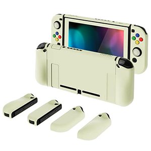 lot 12873 image: PlayVital AlterGrips Dockable Protective Case Cover for Nintendo Switch, Ergonomic Grip Cover wScreen Protector & Thumb Grips & Button Caps - Cherry Blossoms Petals