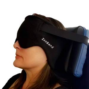 lot 12874 image: ZzzBand -Travel Pillow Alternative Airline Pilot Created - The Necks Best Thing to First Class � - One Size Black - Patented