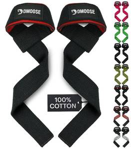 lot 12875 image: DMoose Fitness Wrist Straps for Weightlifting, Perfect for Gym Workouts, Deadlifts, and Powerlifting, Padded Lifting Straps Gym for Men & Women, Durable & Comfortable Deadlift Strap with Silicone Grip