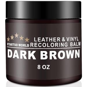 lot 12888 image: STARTSO WORLD Leather Recoloring Balm, Dark Brown Leather Repair Kit for Furniture, Leather Dye, Leather Color Restorer for Couches, Leather Couch Paint  Repair, Restore Faded & Scratched Leather