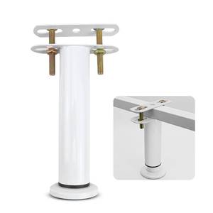 lot 12897 image: Bed Support Legs, Metal Adjustable Legs for Bed, Heavy Duty Bed Center Frame Middle Reinforce Circular Bottom Extendable Slat Support Leg for Cabinet Sofa Bed Frame Replacement Parts (White 1 Pcs)