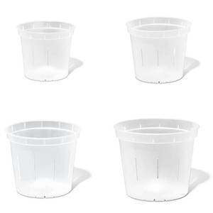 lot 12916 image: rePotme Orchid Pot Growers Assortment (8 Slotted Clear Orchid Pots - 2 Each of 3, 4, 5, 6 Inch) - Premium Orchid Planters, Orchid Pots with Holes for Repotting