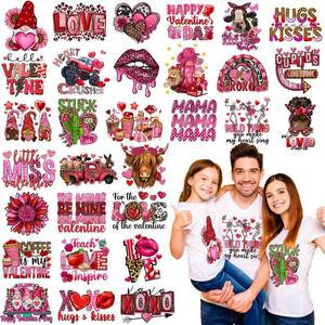 lot 12920 image: Estune 30 Pcs Valentines Day Iron On Transfer Patches Western Valentines Iron On Decals for Jeans Valentines Heat Transfer Vinyl Stickers DIY Iron On Appliques for Clothing T Shirt Pillow Hat Decor