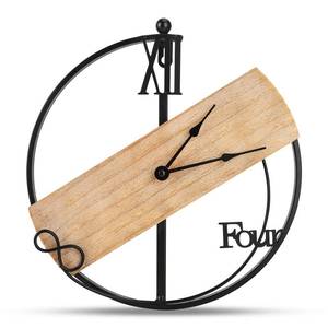 lot 12922 image: KULEDM 12 Inch Vintage Retro Wall Clock - Silent Non-Ticking, Battery Operated, Antique Design for Living Room, Kitchen, and Farmhouse Home Decor.
