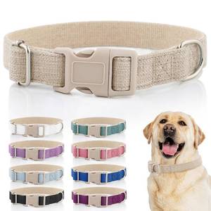 lot 12937 image: DCSP Pets - Dog Collar � Heavy-Duty Dog Collar for Small Dogs, Medium and Large � Eco-Friendly Natural Fabric � Durable and Skin-Friendly � Soft Dog Collar for All Breeds (XSmall, Khaki)