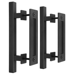 lot 12940 image: EaseLife 2 Pack 12 Sliding Barn Door Handles and Pulls Hardware,Rustic Double Sided,Heavy Duty