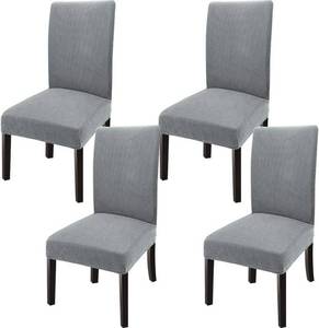 lot 12948 image: GoodtoU Chair Covers for Dining Room Set of 4, Stretch Parson Chair Slipcover Removable Washable Chair Protector for HomeRestaurantBanquet,Funda para Sillas de Comedor(Light Gray, Set of 4)
