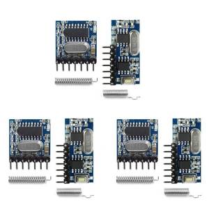 lot 12954 image: QIACHIP 3 Sets of 433mhz RF Transmitter and Receiver Module Wireless 4 Channel Output Link Kit Set with 1527 Learning Code for Remote Control