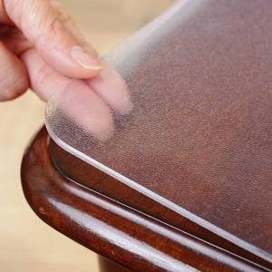 lot 12964 image: OstepDecor Frosted Desk Pad, 12 x 24 Inch Frosted Desk Mat, 1.5mm Thick Plastic Table Protector, Small Desk Protector Mat, Desk Mats on top of Desks, Vinyl Frosted Table Cover for Writing Desk