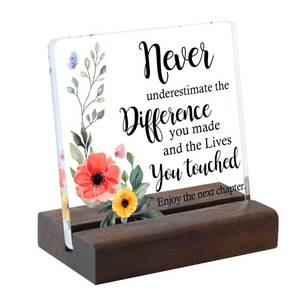lot 12965 image: Retirement Gifts for Women Men, Happy Retirement Keepsake, Table Centerpiece - Going Away Gift For Coworker Leaving Gifts For Women Farewell Gifts For Boss Leaving Job