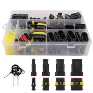 lot 12970 image: YMYP 355Pcs 26 Sets Waterproof Automotive Wire Connectors - 1234 Pin Connectors Male and Female for Cars Motorcycles & Boats - 22-16 AWG