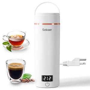 lot 12978 image: Sekaer Travel Portable Electric Kettle, Small Tea Kettle Coffee Mini Hot Water Boiler, 400mL & 304 Stainless Steel, with 4 Variable Presets and Auto Shut-Off SKE-840W