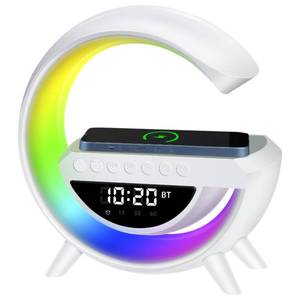 lot 13017 image: Alexsix Wireless Charger Atmosphere Lamp, 2024 New Wireless G Speaker Charger with Desk Lamp Bedside Night Light Smart Light Sound Machine Charging Lamp for Bedroom Home Decor