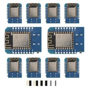 lot 13022 image: YEJMKJ 10pcs D1 Mini NodeMcu ESP8266 Module Type-C USB ESP-12F WLAN WiFi Internet Development Board Base on ESP8266 ESP-12F Compatible with Arduino, WeMos D1 Mini