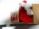 Mickey mouse stocking hanger & 5 stockings.