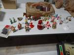 Lot of ceramic Christmas decor & figurines.