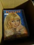Box of playboy magazines.