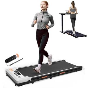 lot 42112 image: AIRHOT Under Desk Treadmill, Walking Pad 2 in 1 for Walking and Jogging, Portable Walking Treadmill with Remote Control Lanyard for HomeOffice, 2.5HP Low-Noise Desk Treadmill in LED Display Retail $240