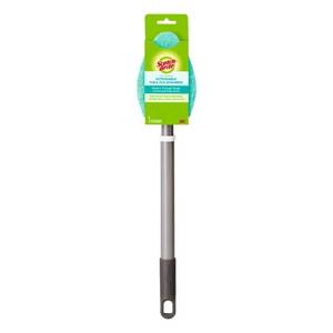 lot 42117 image: Scotch-Brite Shower and Tub Non-Scratch Scrubber w Extendable Handle with 2 replacement pads