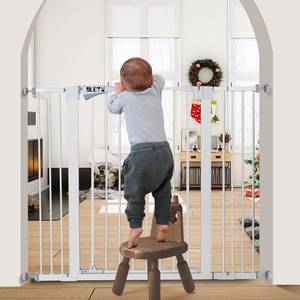 lot 42121 image: Blety 36 Extra Tall Baby Gate for Stairs 29.7-46 with Auto Close Door, Safety Dog Gate with 2-Way Door for Stairs and Doorways, Extra Wide Baby Gates for Doorways No Drill Wall Protected Pet Gate Retail $90