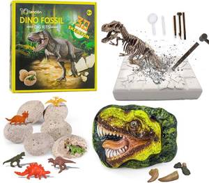 lot 42125 image: Dinosaur Fossil Digging Kit for Kids, Dinosaur Eggs Excavation Dig Kit, Dinosaur Toys for Kids 5-7 8-12, Great Birthday for Boys and Girls Retail $33