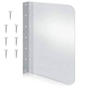 lot 42132 image: Amylove Stainless Steel Splash Guard Stainless Steel Wall Mount Splash Guard with Screws Splash Guard for Sink Bathroom Sink Side Splash Sink Splash Protector for Kitchen Restaurant(15 x 20 Inch) Retail $30