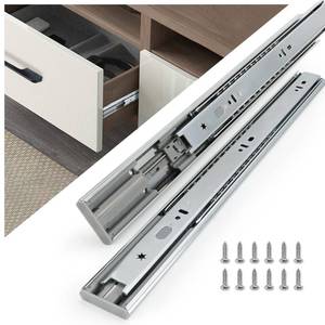 lot 42193 image: homdiy 10 Pairs Soft Close Drawer Slides 16 Inch Heavy Duty Drawer Slide - Full Extension Drawer Slides Ball Bearing Slides for Cabinets, 100 LB Capacity Retail $80