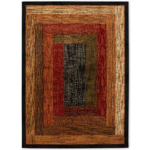 lot 42195 image: Home Dynamix Royalty Vega Contemporary Geometric Area Rug, BlackBrown, 31.5x47 Retail $32