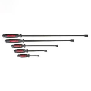 lot 42200 image: Mayhew 61366 Dominator Pry Bar Set, Curved, 5-Piece Retail $112