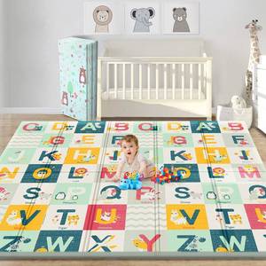 lot 42227 image: Gimars XL 0.6 inch Thicker Reversible Foldable Baby Play Mat, Waterproof Foam Floor Baby Crawling Mat, Portable Baby Playmat for Infants, Toddler, Kids, Indoor Outdoor Use Retail $86