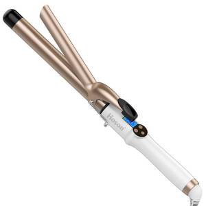 lot 42228 image: Hoson 1 Inch Curling Iron Professional Ceramic Tourmaline Coating Barrel Hair Curler, LCD Display with 9 Heat Setting(225°F to 450°F for All Hair Types) Retail $27