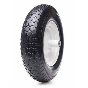 lot 42233 image: BAIVE BW 16 Flat Free Solid Tire and Wheel, 4.804.00-8 PU Airless Tires with 58 Ball Bearings, 6 Centered Hub for Hand TruckUtility CartDolliesVarious Carts, 1 Pc(330 Lb Gemstone Stripe) Retail $46