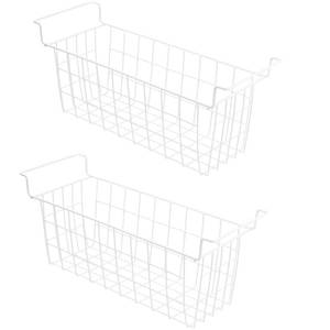 lot 42237 image: Homics Chest Freezer Baskets 20.5 Inch, Chest Freezer Organizer Bins Metal Wire Storage Baskets with Hanging Handles for Deep Freezer, Set Retail $38