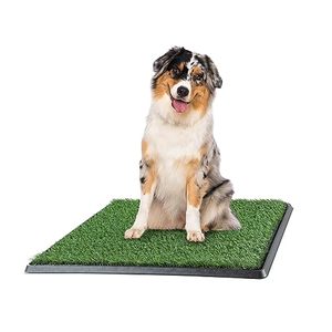 lot 42239 image: Artificial Grass Puppy Pee Pad for Dogs and Small Pets - 20x25 Reusable 3-Layer Training Potty Pad with Tray - Dog Housebreaking Supplies by PETMAKER Retail $40