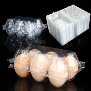 lot 42244 image: FVIEXE PCS Egg Cartons Cheap Bulk, Empty Plastic Chicken Egg Carton, Each Holds Half Dozen Eggs (6 Eggs), Eco-Friendly Blank Chicken Egg Tray Clear Egg Cartons Holder for Family Pasture Farm Market Retail $84