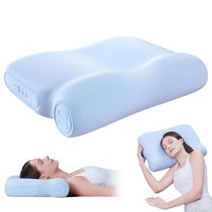 lot 42295 image: SKG P3E Cervical Neck Pillow for Sleeping, 3-Layer Ergonomic Neck Pillow with Adjustable Pillow Raiser for Side & Back Sleepers, Ergonomic Memory Foam Pillow Retail $50