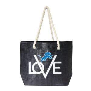 lot 42323 image: Littlearth womens NFL Detroit Lions Love Tote, Team Color, 19 L x 6 W x 14 H Retail $22