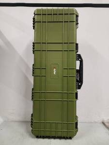 lot 42348 image: 44 Protective Roller Rifle Case Waterproof, Shockproof W Foam By Eylar Green Retail $170