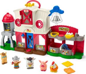 lot 42365 image: Fisher-Price Little People Toddler Learning Toy Caring for Animals Farm Playset with Smart Stages for Pretend Play Kids Ages 1 Years retail $43