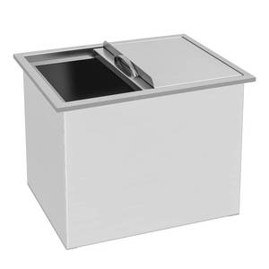 lot 42368 image: KODOM Drop-in Ice Chest, 18L x 12W x 15H Inch Stainless Steel Ice Cooler with Removable Cover, Drop in Ice Bin Included Drain-Pipe & Drain Plug for Cold Wine Beer Beverage Retail $169