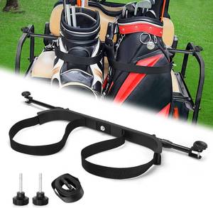 lot 42370 image: 10L0L Universal Golf Bag Holder Attachment - No-Drilling Required, Adjustable Rear Seat Golf Cart Club Holder for Yamaha EZGO Club Car Retail $85