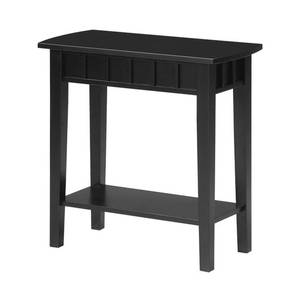 lot 42376 image: Convenience Concepts Dennis End Table with Shelf, Black Retail $74