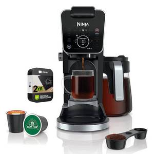 lot 42396 image: Ninja CFP301 DualBrew Pro Specialty 12-Cup Drip Coffee Maker (Renewed) Bundle with Premium 2 YR CPS Enhanced Protection Pack Retail $170