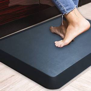 lot 42402 image: HEALEG 1 Extra Thick Anti Fatigue Floor Mat,Kitchen Mat, Standing Desk Mat Comfort at Home, Office, Garage - Advanced PU Foam - NOT PVC (Black, 20x30x1-Inch) Retail $39