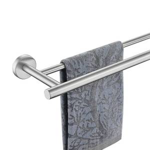 lot 42420 image: JQK Double Bath Towel Bar, 30 Inch 304 Stainless Steel Thicken 0.8mm Towel Rack for Bathroom, Towel Holder Brushed Finished Wall Mount, 33 in Total Length, TB100L30-BN Retail $36
