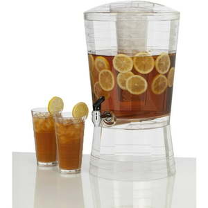 lot 42432 image: Creativeware 3 Gallon Mosaic Clear Acrylic Beverage Dispenser Retail $40